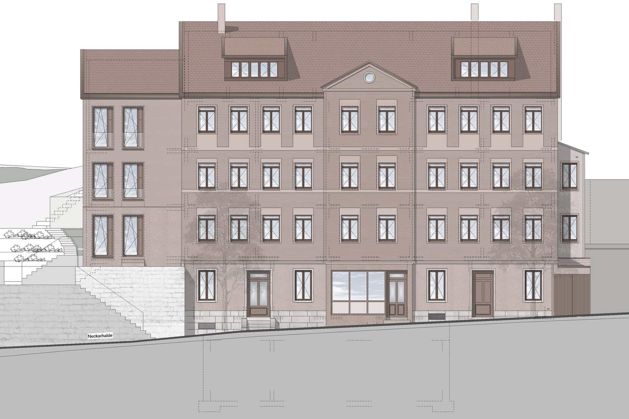 Baubeginn Kernsanierung und Anbau Wohn- und Geschäftshaus in Tübinger Altstadt ({project_images:field_row_count})