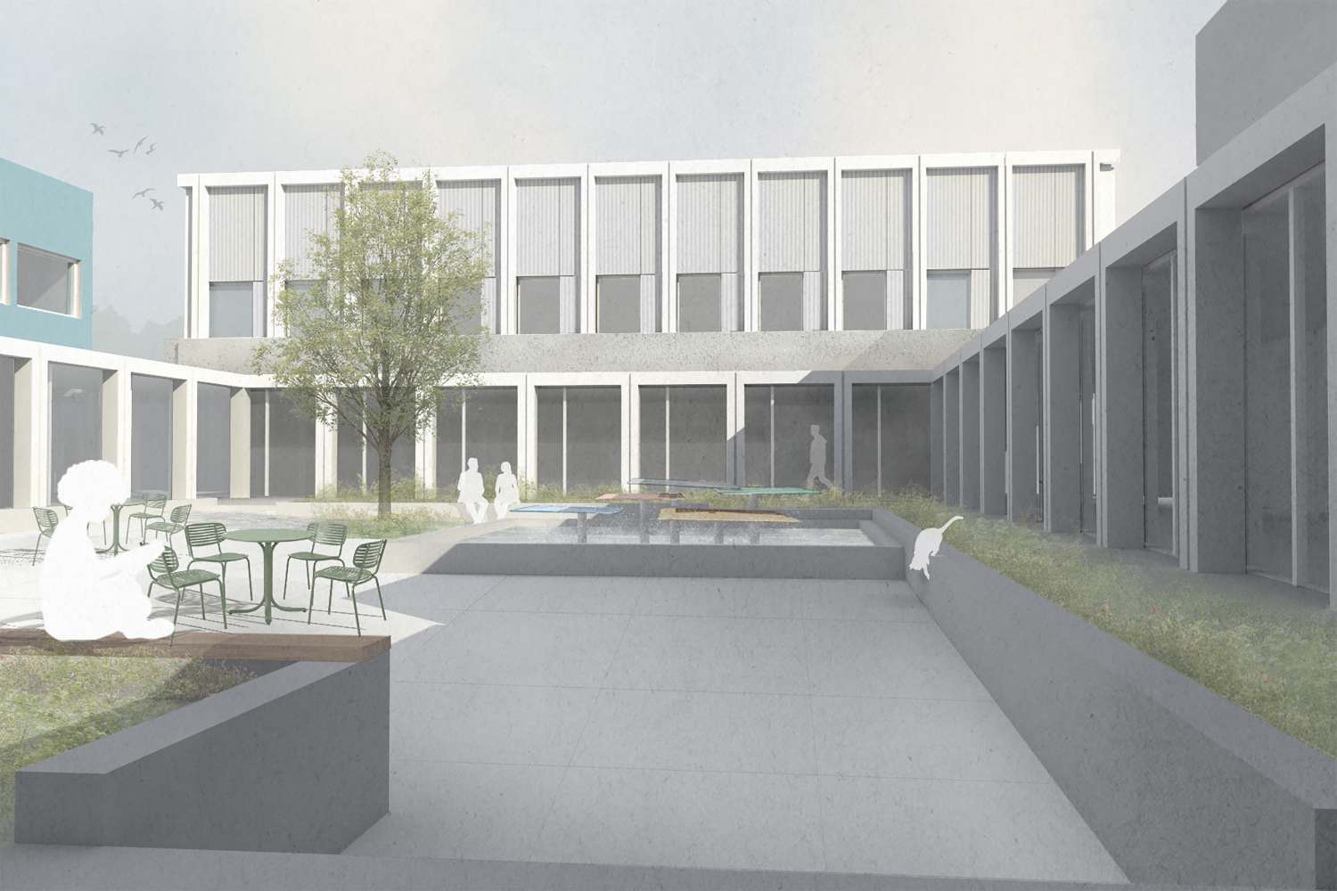 Die Baugenehmigung für den Laboranbau mit der Generalsanierung Hörsaalbau vom Institut für Sportwissenschaften ist erteilt worden (1)