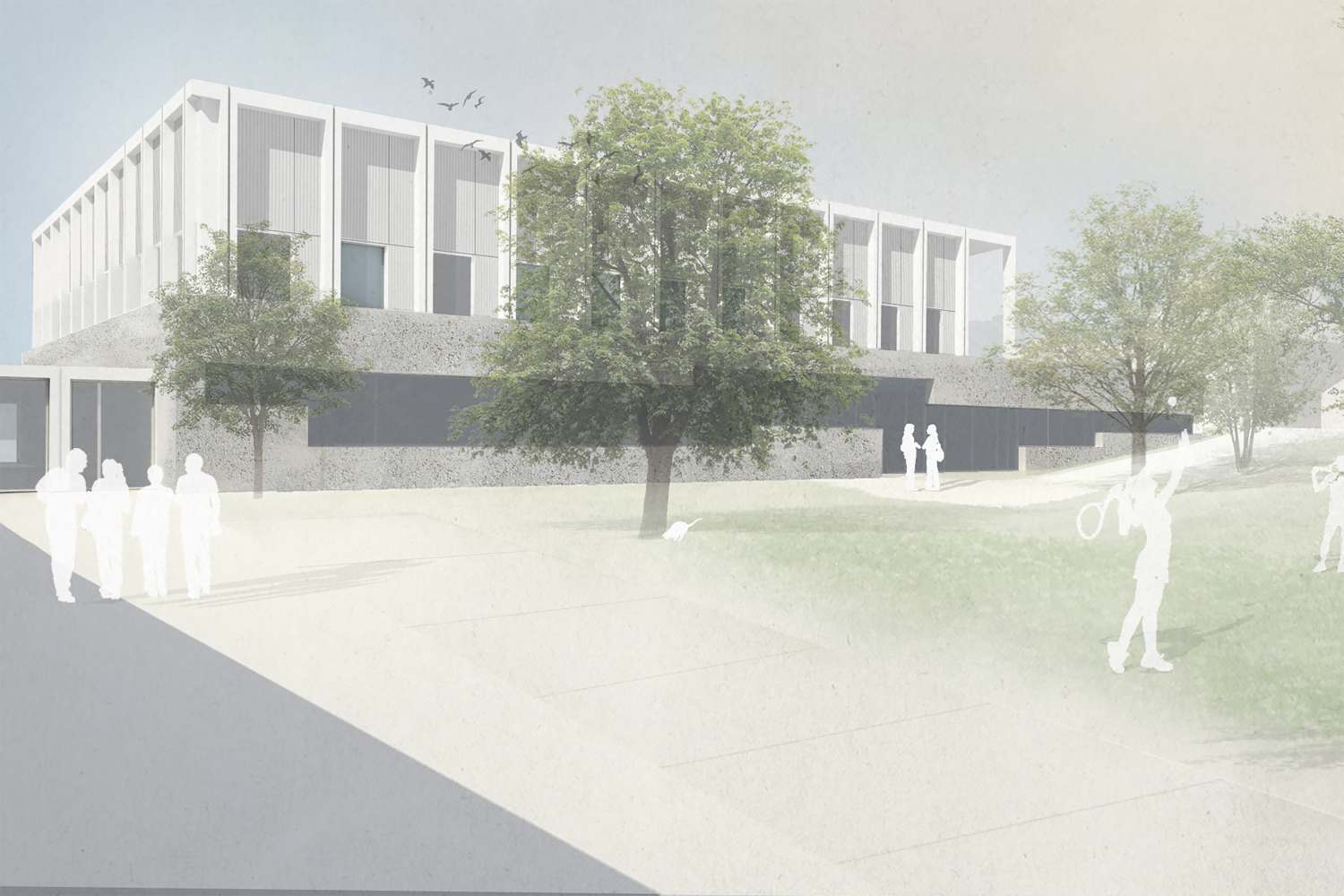 Die Baugenehmigung für den Laboranbau mit der Generalsanierung Hörsaalbau vom Institut für Sportwissenschaften ist erteilt worden (2)
