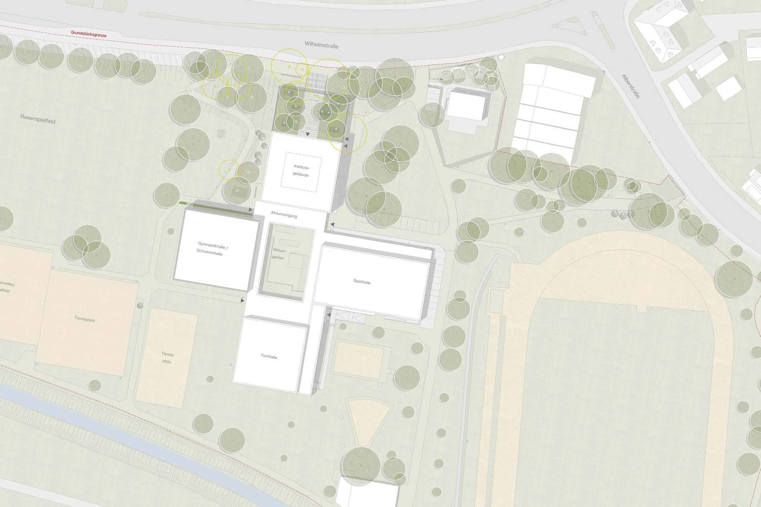 Der Umbau und Anbau vom Hörsaalbau des »Instituts für Sportwissenschaften« wird im Gestaltungsbeirat vorgestellt ({project_images:field_row_count})