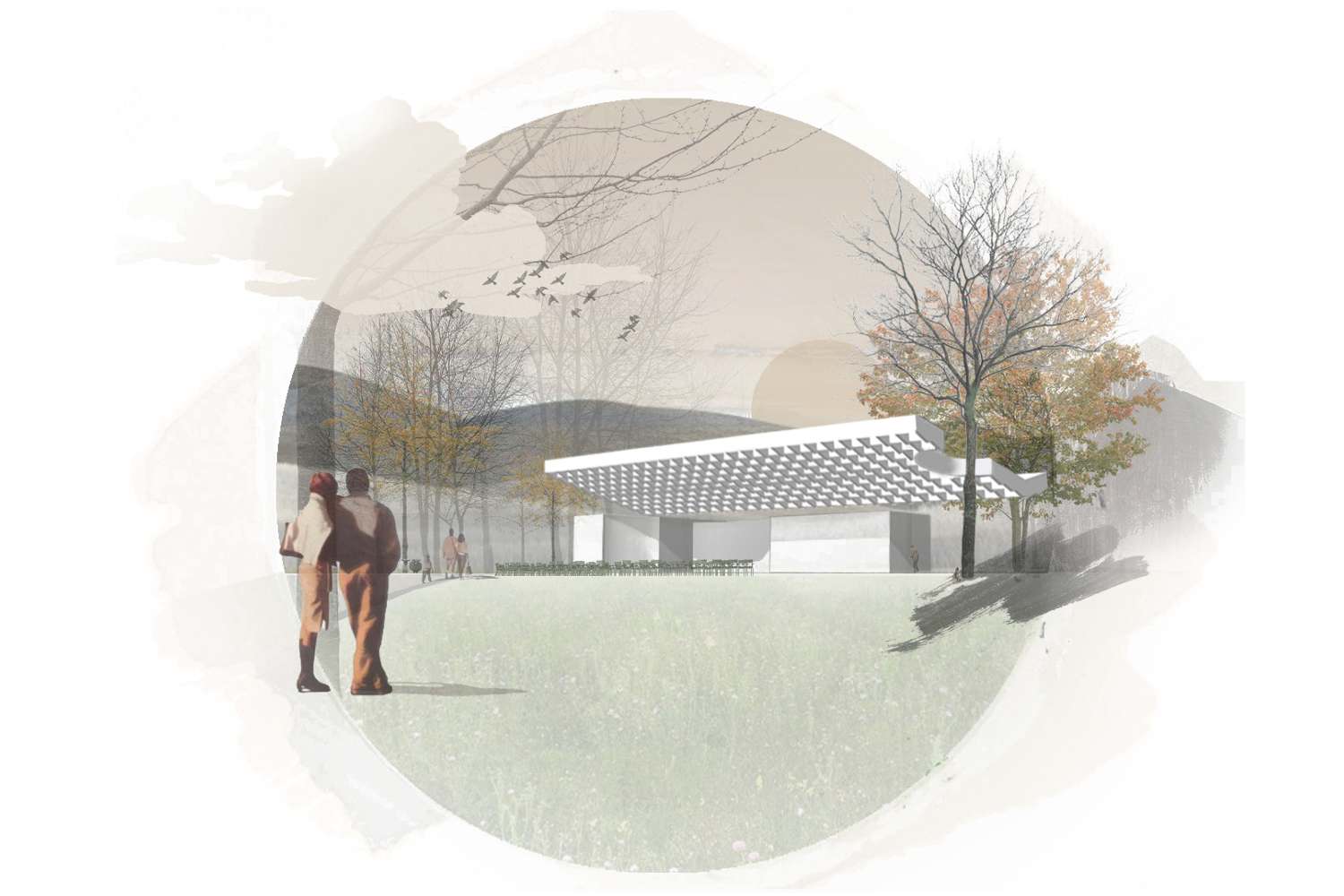 Ein Musikpavillon für die Landesgartenschau: Architektur inmitten der Kurparklandschaft Bad Urachs (1)