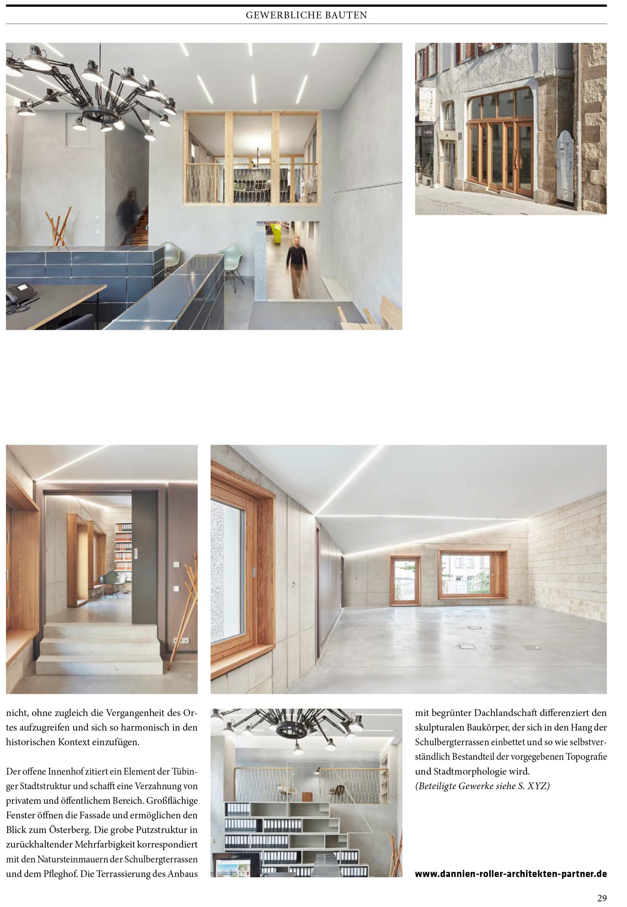 Veröffentlichung  Anbau und Umbau Wohn- und Geschäftsgebäude in Tübingen in dem Architekturmagazin CUBE Ausgabe 01/21 ({project_images:field_row_count})