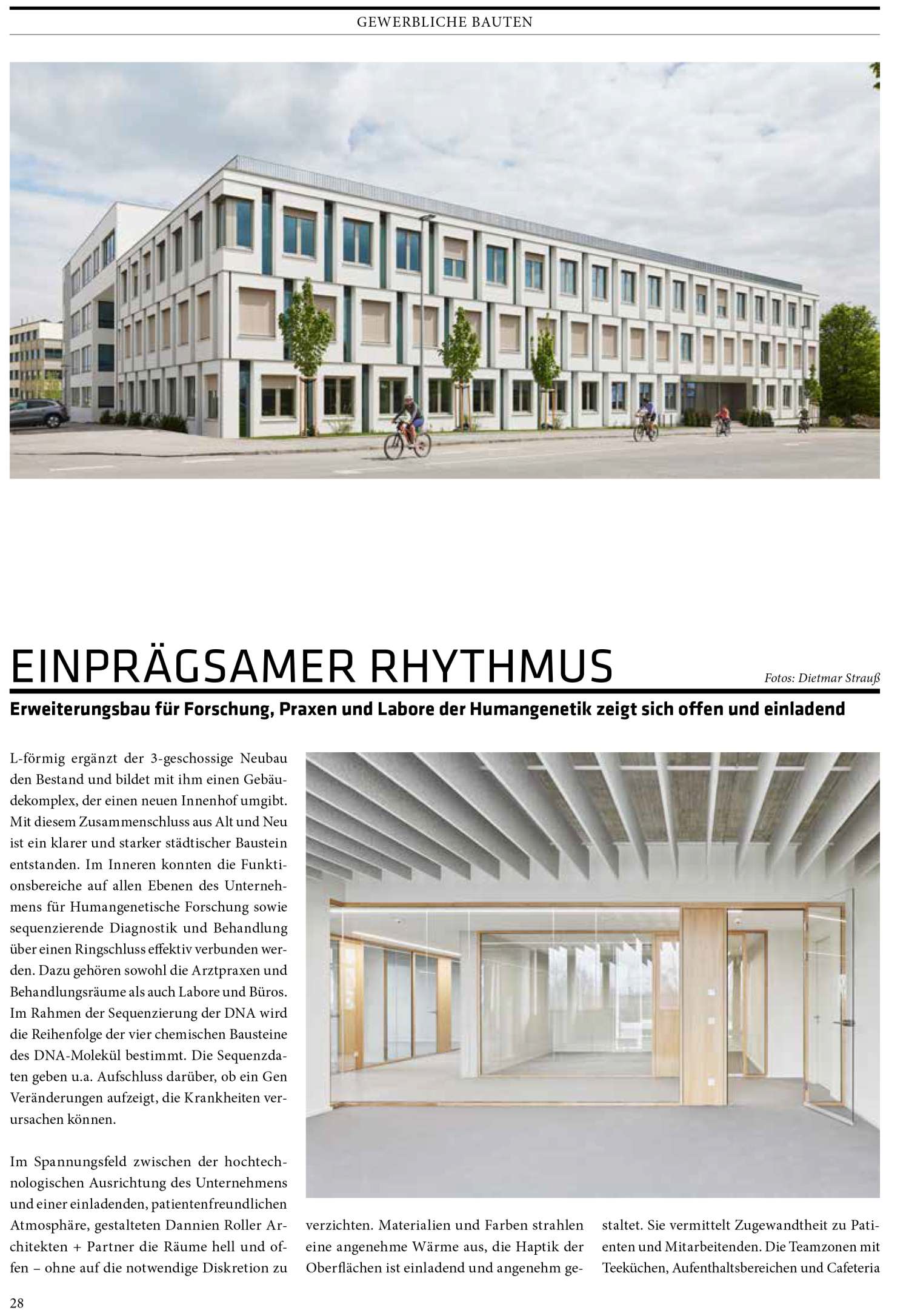 Cube - Das Stuttgarter Magazin für Architektur veröffentlicht in seiner Ausgabe 04/2024 den Erweiterungsbau für Forschung, Praxen und Labore  (1)