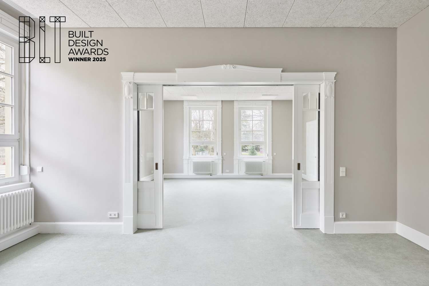 »BLT Built Design Awards 2025 Winner« in der Kategorie »Architectural Design - Restoration and Renovation« für die denkmalpflegerische Sanierung und den Umbau der Kinderhaus Planie  (1)