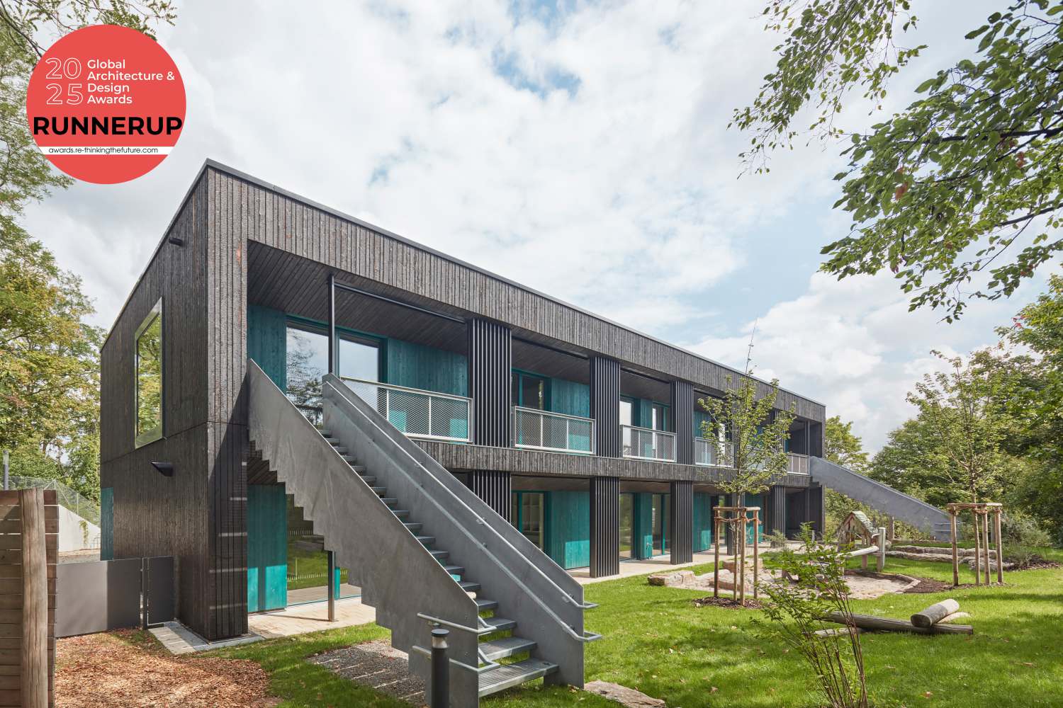 »Global Design & Architecture Design Awards 2025 Second Award« in der Kategorie »Institutional (Built)« für den Neubau Kita Sofie Haug (1)