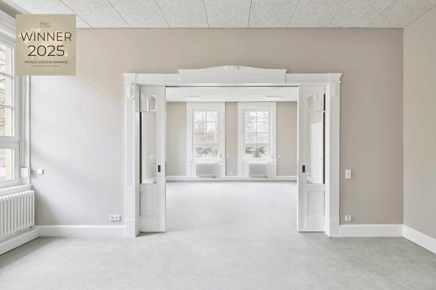 »World Design Awards 2025 Winner« in der Kategorie »Architecture Design (Built)« für die Denkmalpflegerische Sanierung und den Umbau Kinderhaus Planie (1)