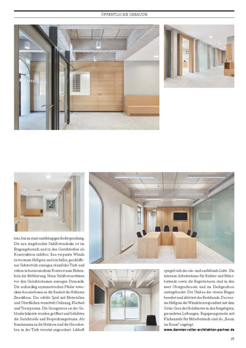 Das Architekturmagazin Cube veröffentlicht die denkmalpflegerische Sanierung des Amtsgerichts in Tübingen (2)