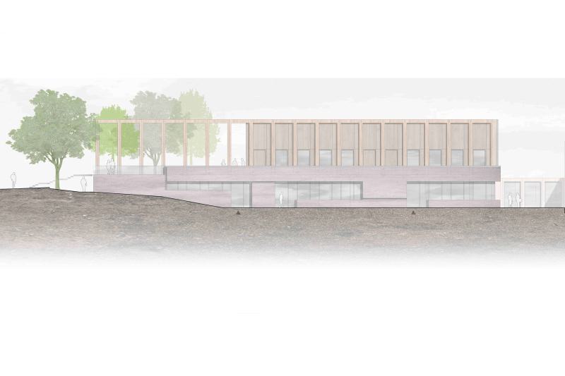 Der Umbau und Anbau vom Hörsaalbau des »Instituts für Sportwissenschaften« wird im Gestaltungsbeirat vorgestellt (1)
