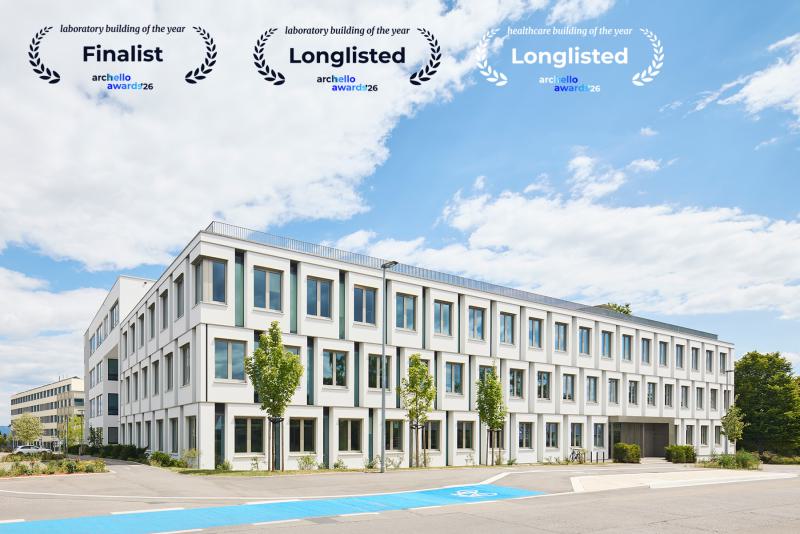 Aufnahme des Erweiterungsbau für Forschung, Praxen und Labore der Humangenetik und des Institutsgebäudes für »Maschinelles Lernen« in die Longlist der Archello Awards 2026 (1)