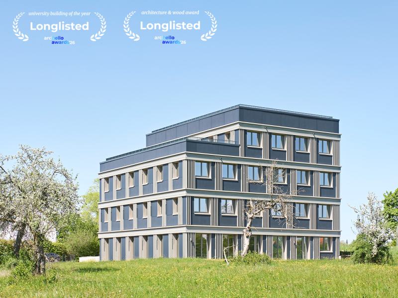 Aufnahme des Erweiterungsbau für Forschung, Praxen und Labore der Humangenetik und des Institutsgebäudes für »Maschinelles Lernen« in die Longlist der Archello Awards 2026 (2)