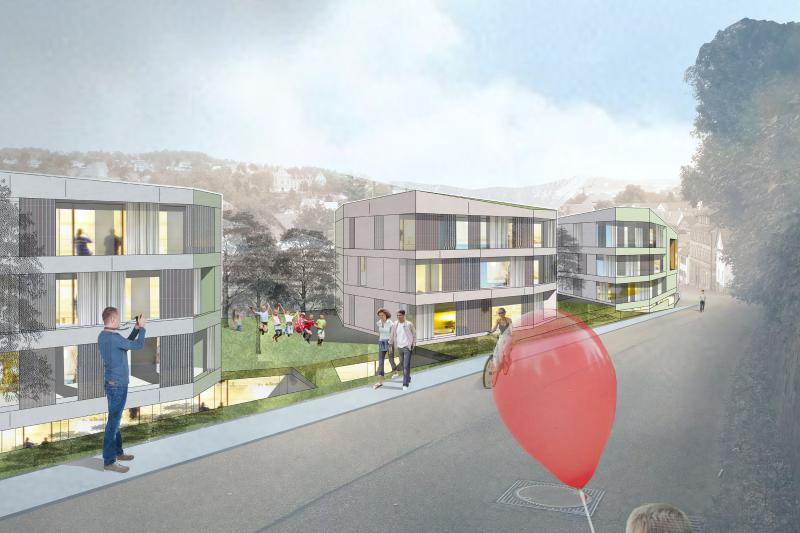 »Mehr Bauen ist möglich« Mehrfamilienhaus in der Schwärzlocherstraße wird im Rahmen von vereinfachtem Planungsrecht in der Tagespresse Erinnerung gerufen (2)