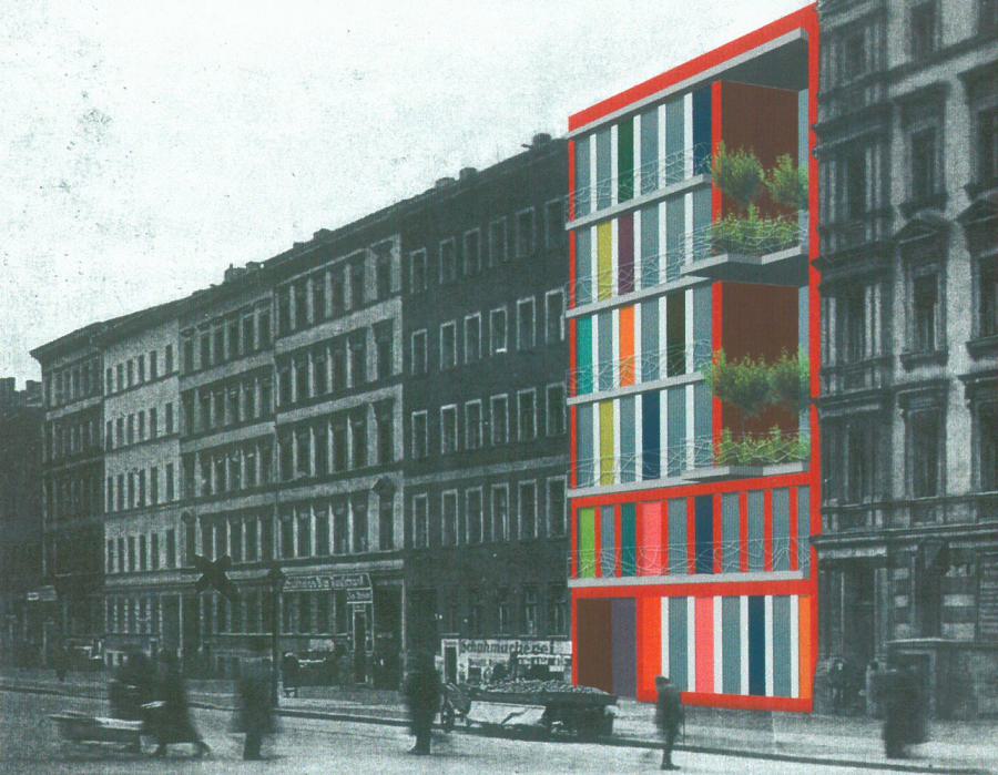 Studie Wohngebäude als Baustein im Block mit flexiblem Seitenflügel (7)