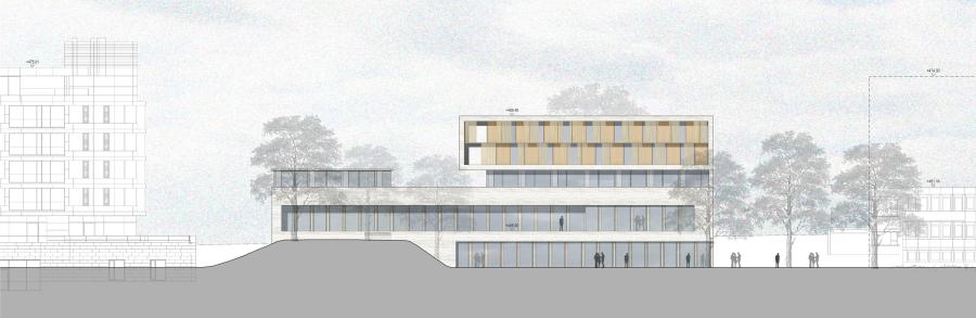 Neubau Zentralgebäude als Hörsaal, Mensa und Seminargebäude (8)