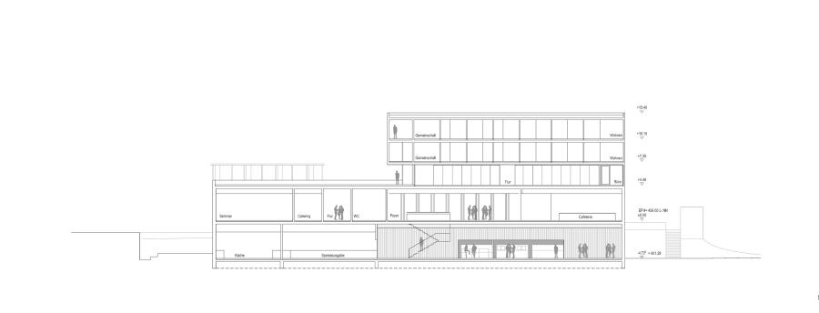 Neubau Zentralgebäude als Hörsaal, Mensa und Seminargebäude (5)