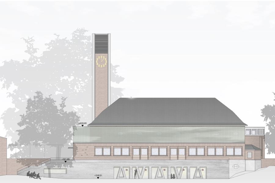 Neukonzeption Eberhardskirche mit Kita und Wohnungsneubau am Volkspark (4)