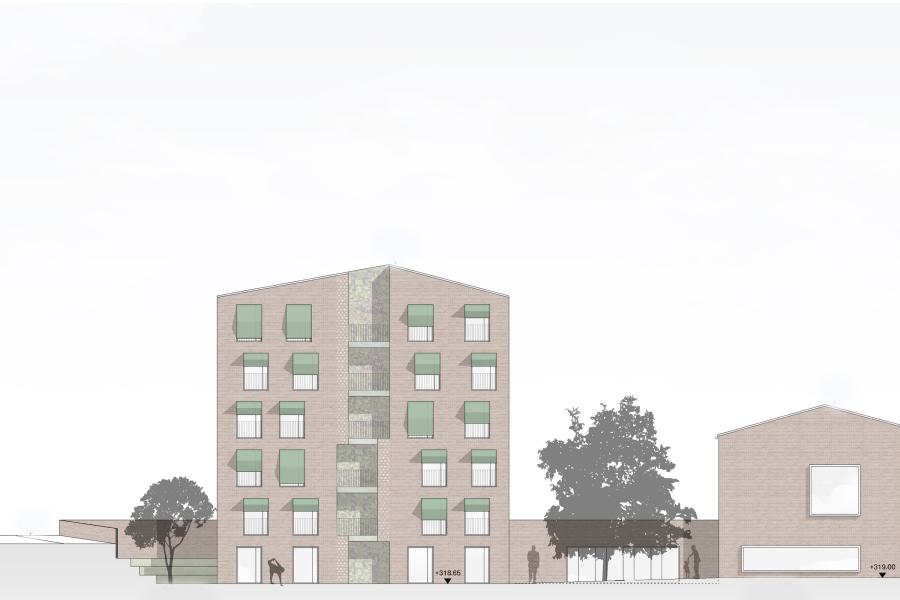 Neukonzeption Eberhardskirche mit Kita und Wohnungsneubau am Volkspark (2)
