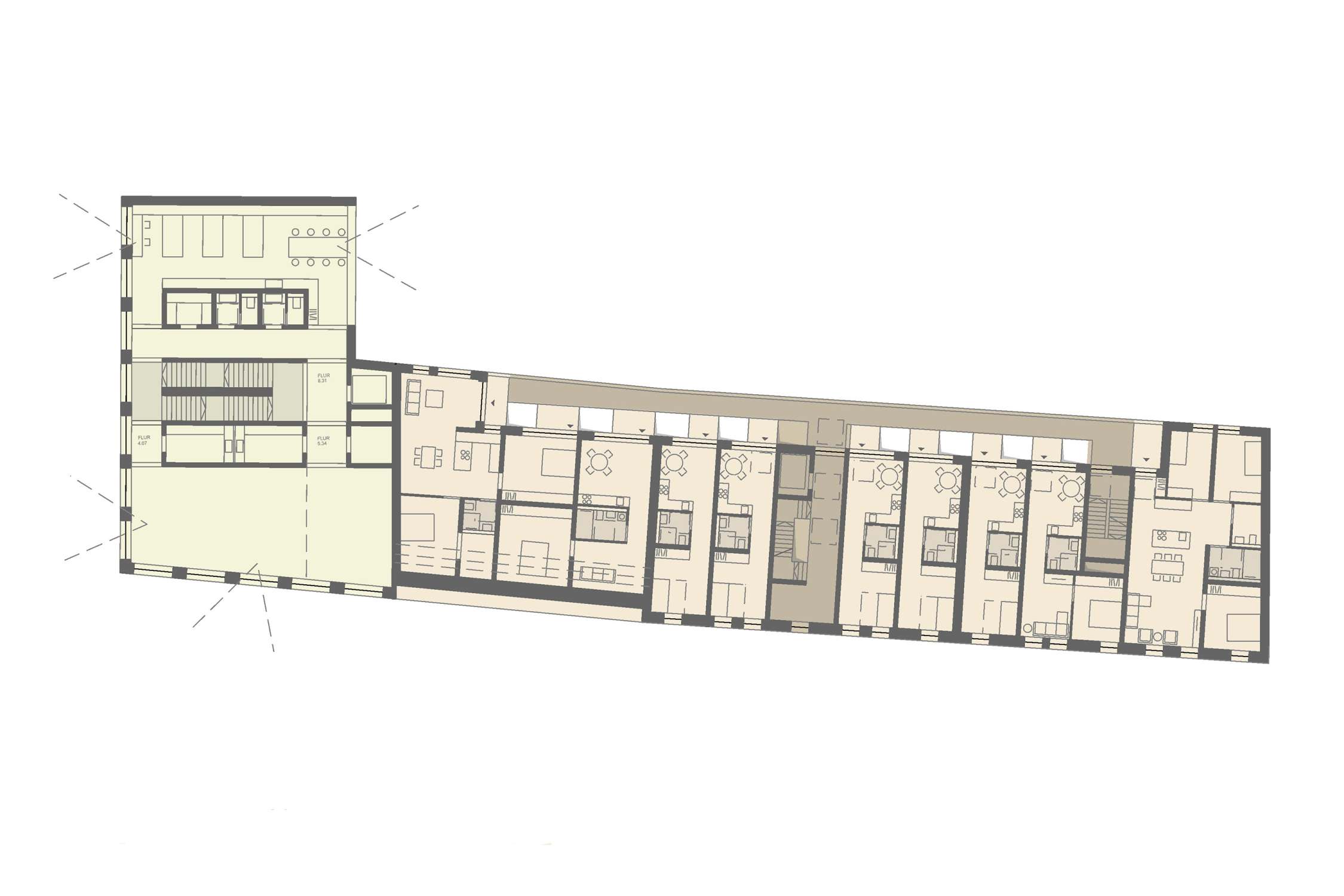 Erweiterung Volkshochschule und Neubau Wohnungsbau als Ergänzugngsbaustein im Baublock  (5)