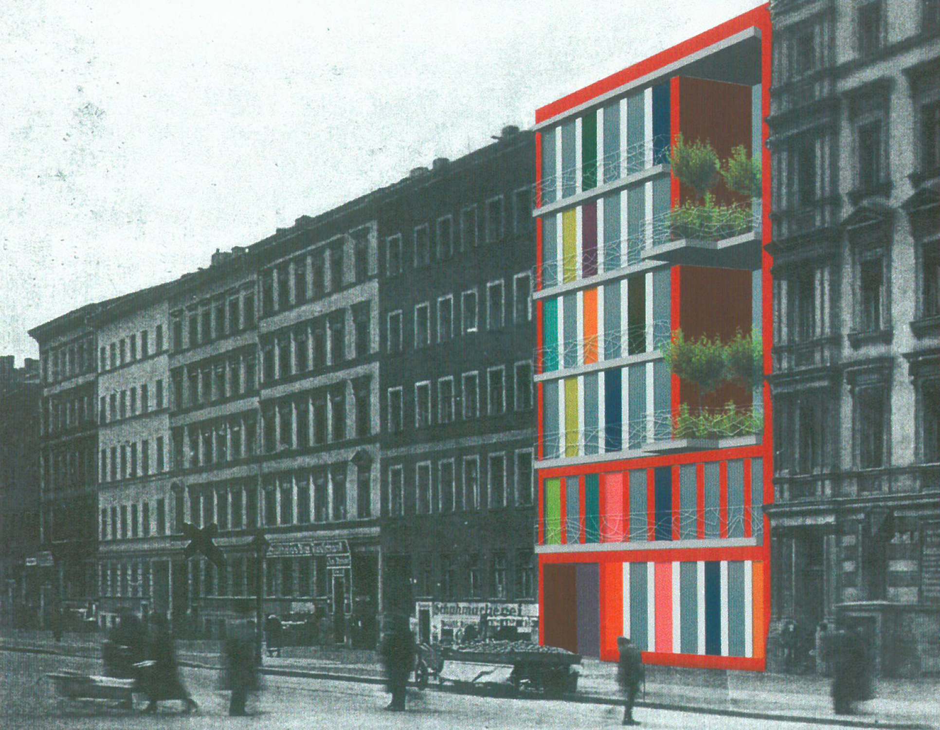 Studie Wohngebäude als Baustein im Block mit flexiblem Seitenflügel (7)