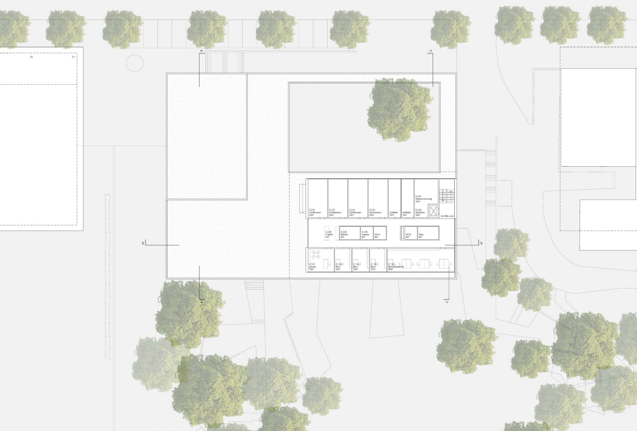 Neubau Zentralgebäude als Hörsaal, Mensa und Seminargebäude (4)