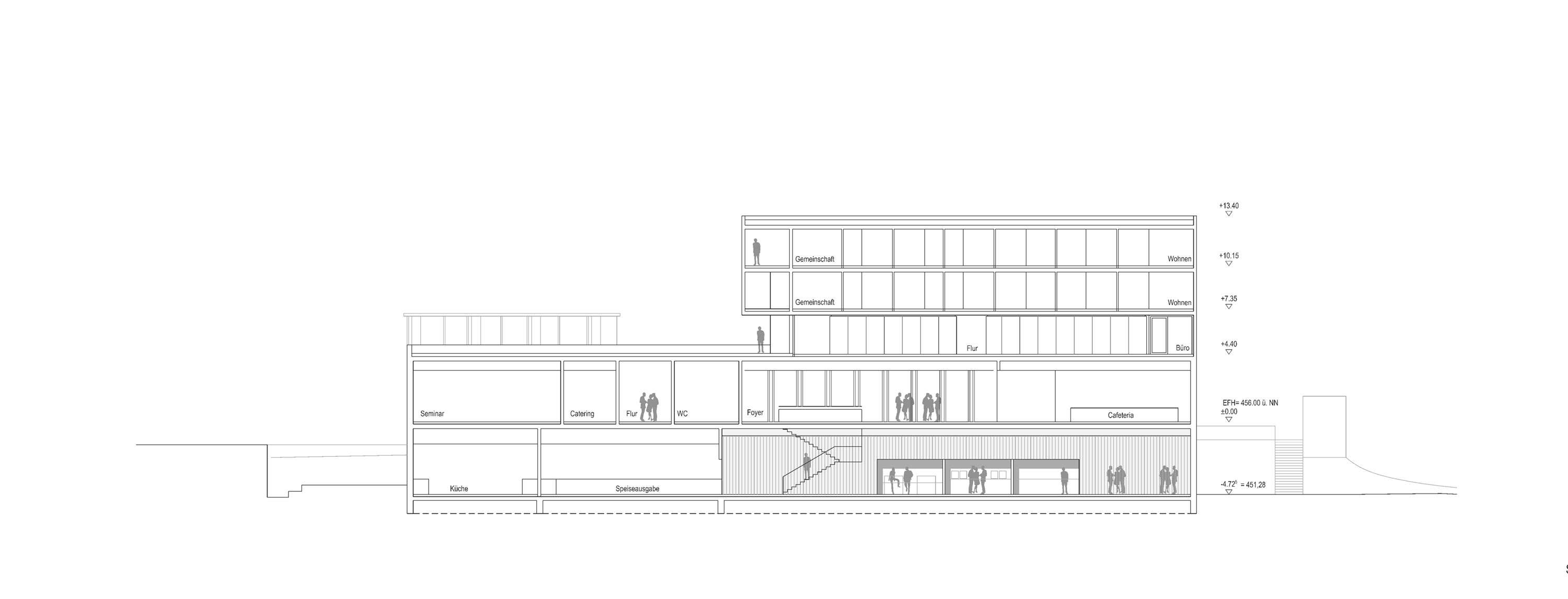 Neubau Zentralgebäude als Hörsaal, Mensa und Seminargebäude (5)